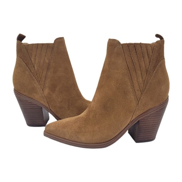 Marc Fisher Shoes - NEW Marc Fisher Gadri Pointed Toe Brown Suede Leather Bootie Women's Size 8M